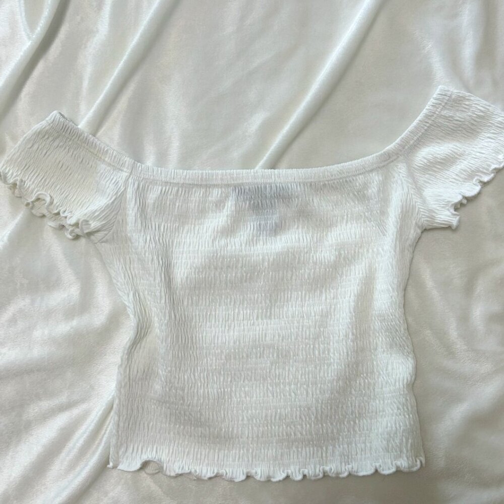 white crop top